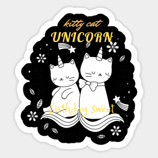 kitty cat unicorn Sticker